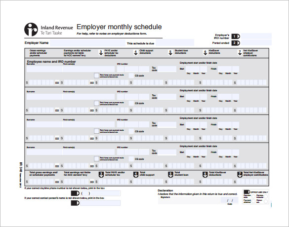 Monthly Work Schedule Template 26+ Free Word, Excel, PDF Format 