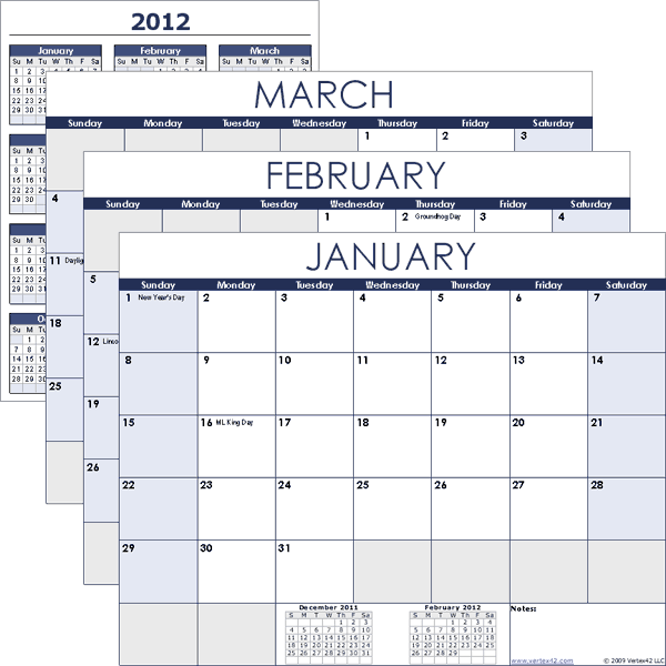 Excel Calendar Template Download FREE Printable Excel Template