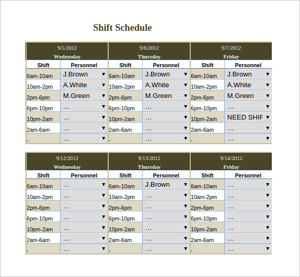 Cleaning Schedule Template – 6 Free Templates | Schedule Templates