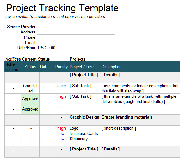 Get Multiple Project Management Tracking Templates Microsoft 