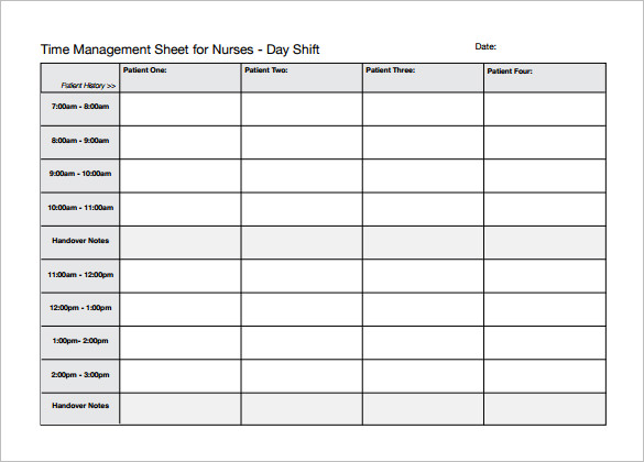 Nursing Schedule Template – 7+ Free Word, Excel, PDF Format 