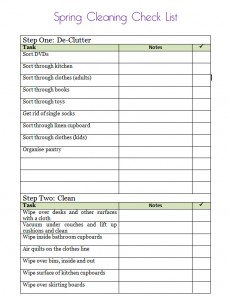 Office Cleaning Schedule Chart