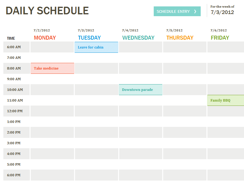 Printable Daily Planner Template | Excel Templates