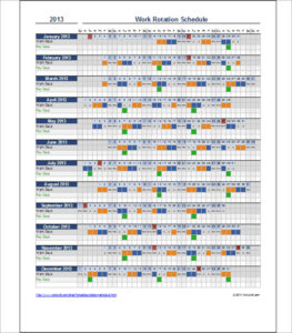 call schedule template
