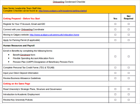 Onboarding Checklist Template – 10+ Free Word, Excel, PDF 