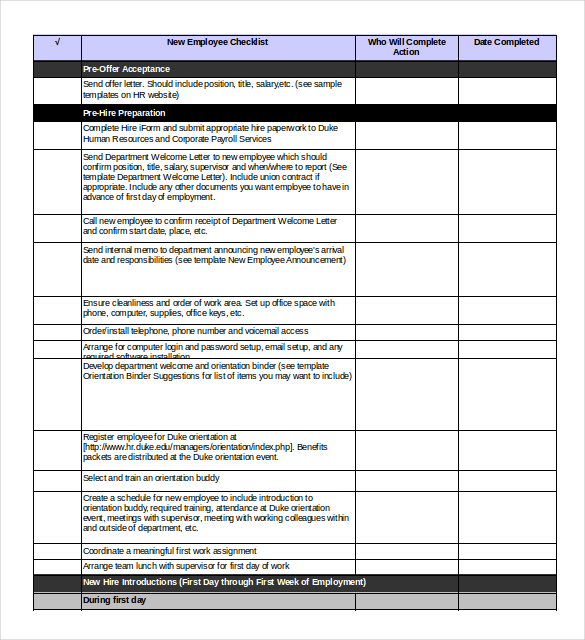 Onboarding Checklist Template – 10+ Free Word, Excel, PDF 