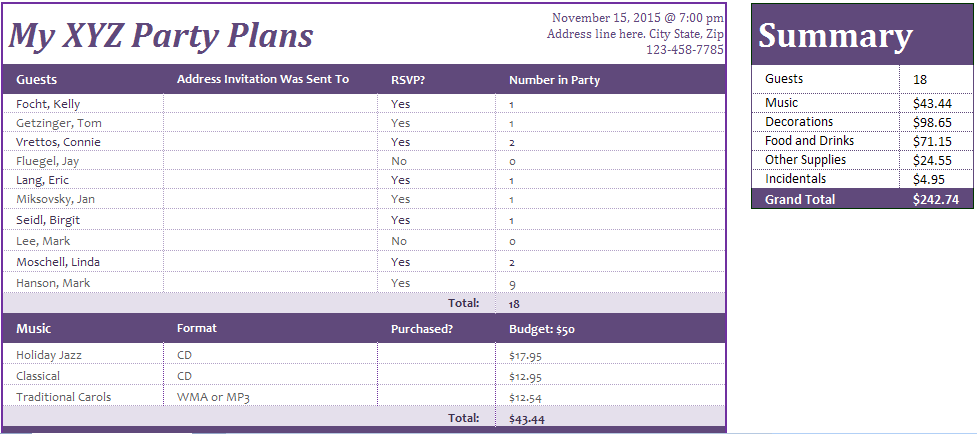 online weekly planner template