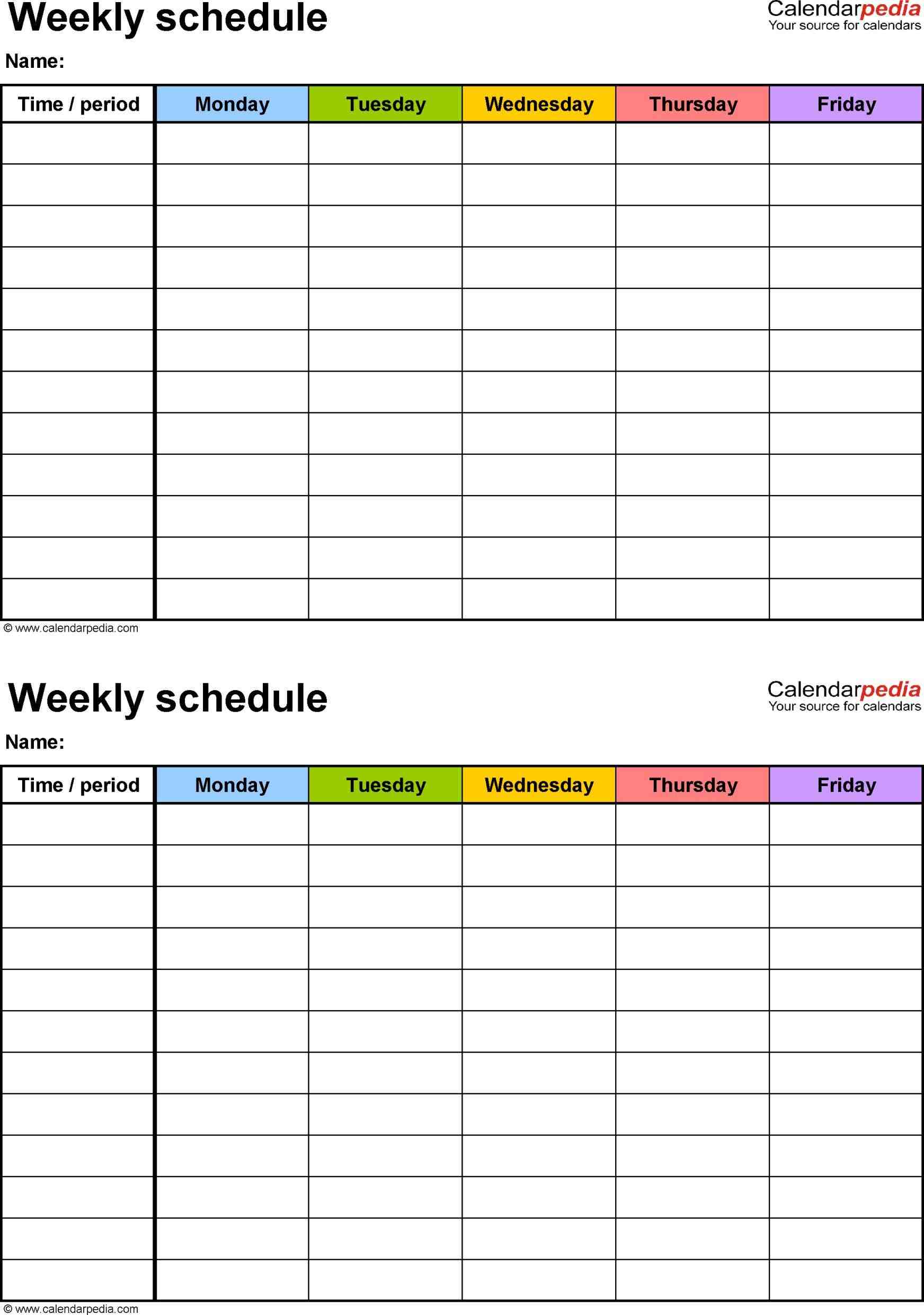 free online day planner template