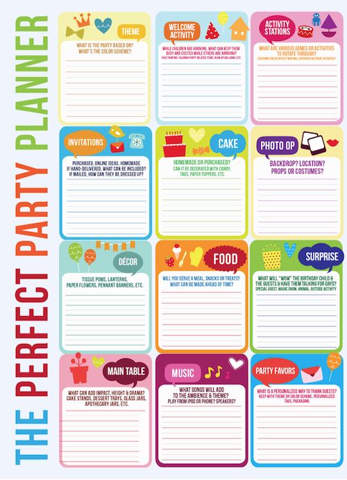 Free Printable Party Planner Checklists