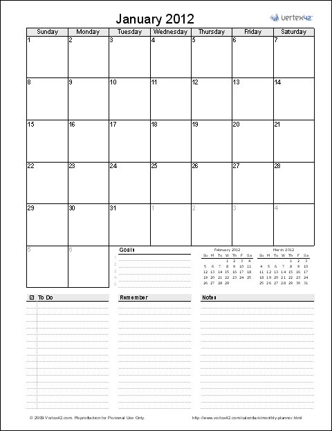 OfficeHelp Template (00028) Calendar Plan Year Planner Template