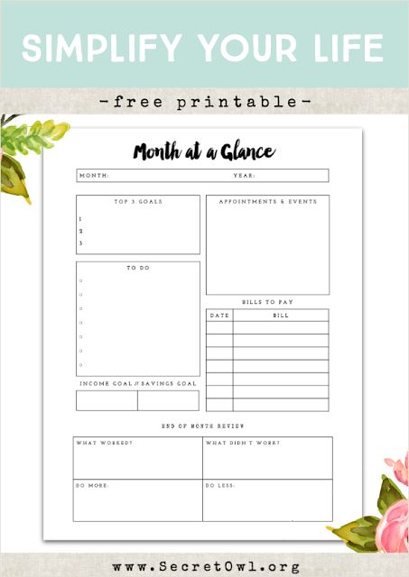 Best 25+ Monthly planner printable ideas on Pinterest | Monthly 