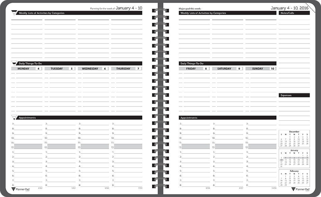 Planner Pad Template Planner Template Free