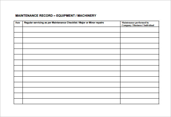 Maintenance Schedule Template – 20+ Free Word, Excel, PDF Format 