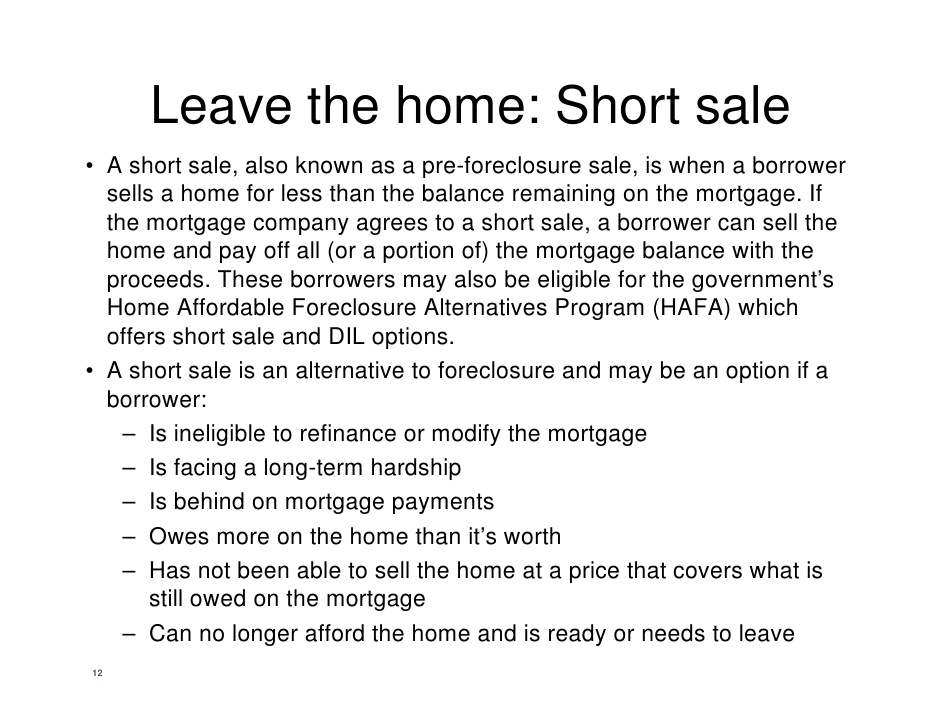 FHA Short Sale Approved – Pre Foreclosure Sale Approved by JP 