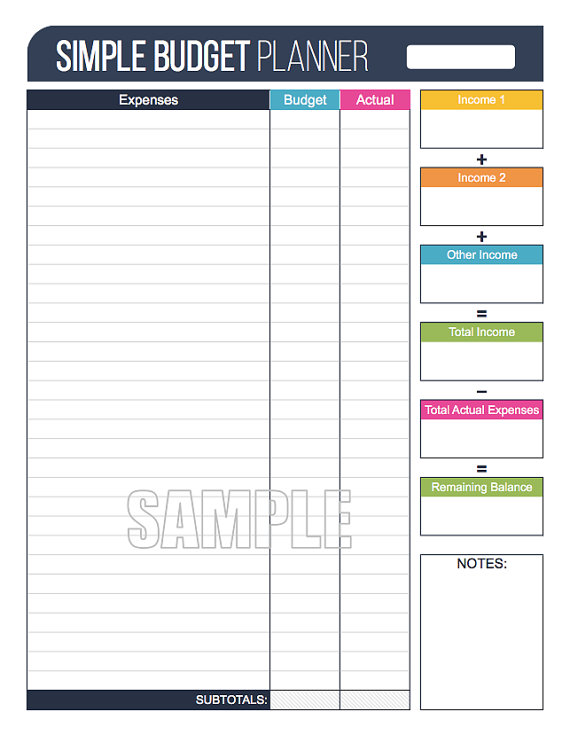 Printable Budget Planner Uk planner template free