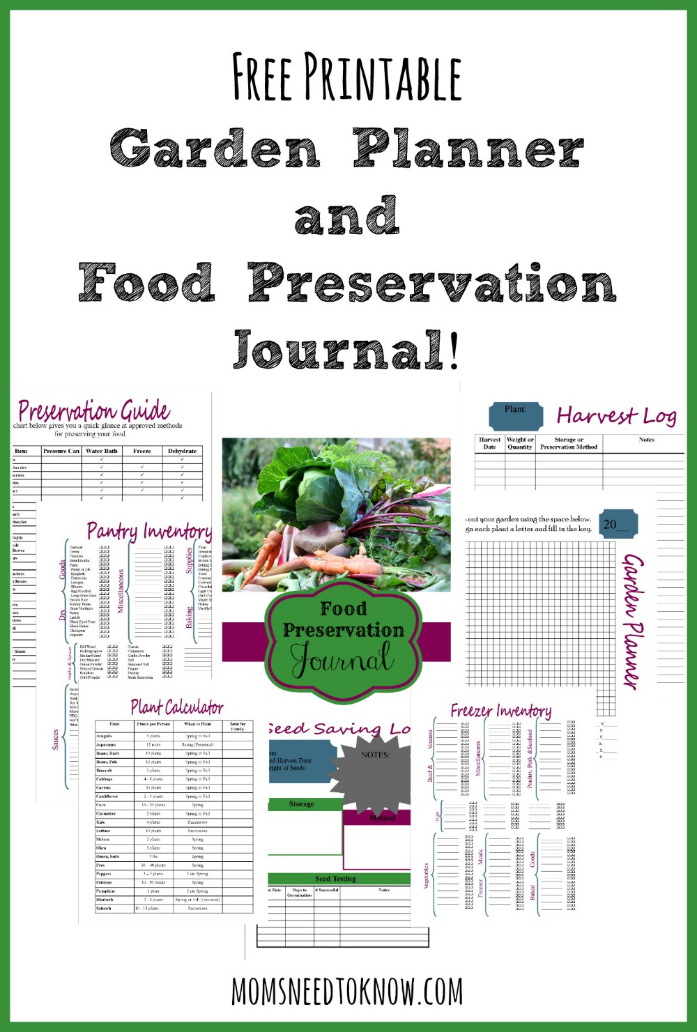 Free Printable Vegetable Garden Planner | The Garden Inspirations