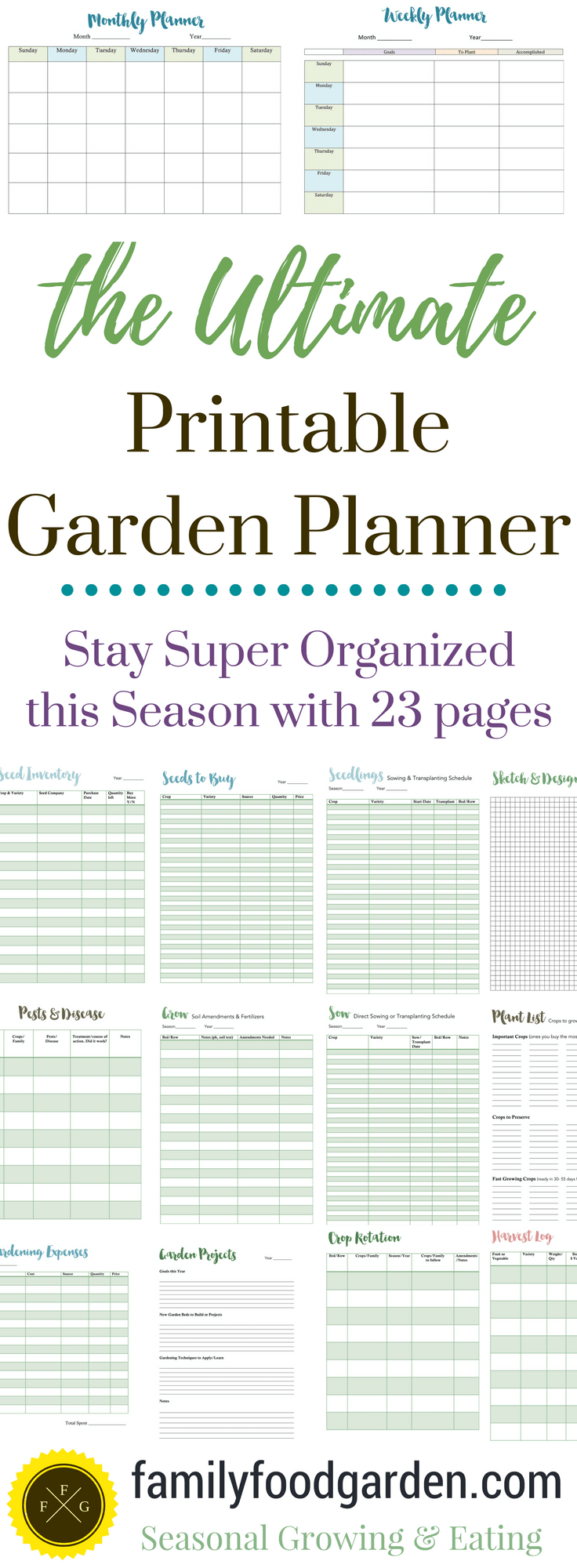 Garden Planning: the Ultimate Printable Garden Planner ~
