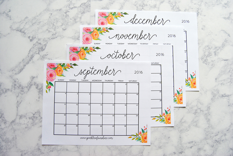 40+ Awesome Free Printable 2017 Calendars and Planners Sparkles 