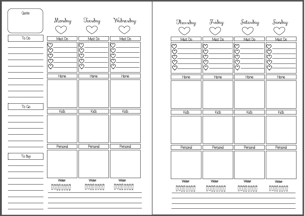 A5 Planner Inserts FREE Printables Printables Shop Hazel 