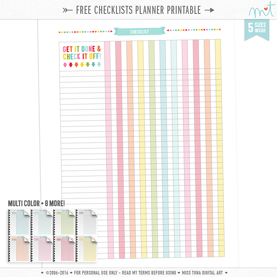 Half Size Planner Printables Scattered Squirrel