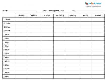 Printable Time Management Charts