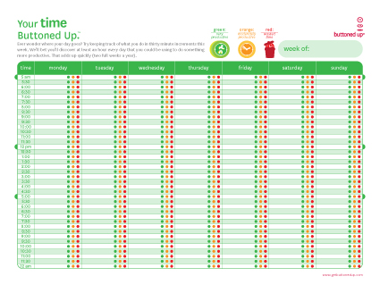 Free printable time management sheet « Buttoned Up