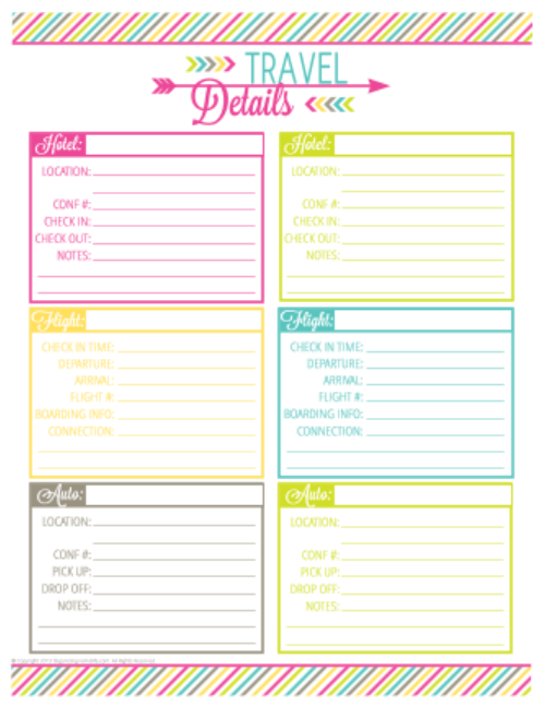 i should be mopping the floor: Free Printable Travel Planner