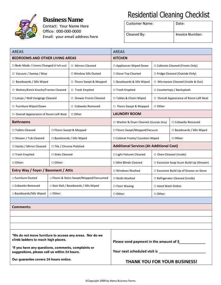 House Cleaning Checklist Templates Pictures … | Pinteres…
