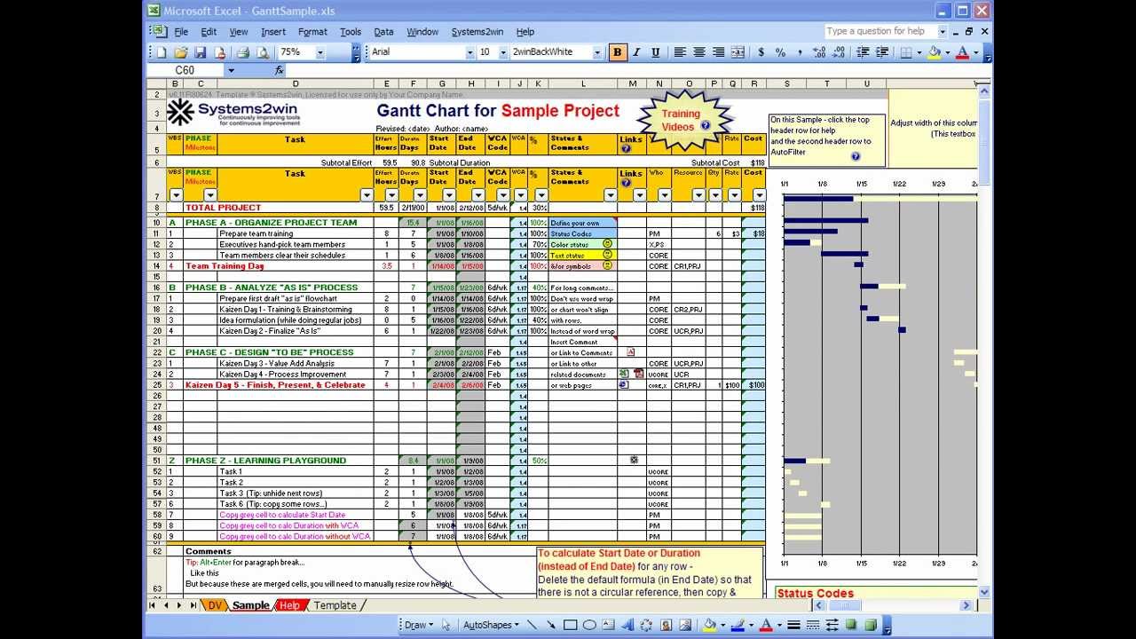 How To Make A Gantt Chart In Excel 2013 Youtube