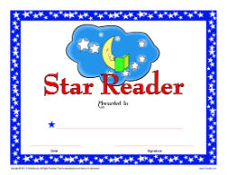 Super Reader Certificate for Boys! Reward your students' reading 