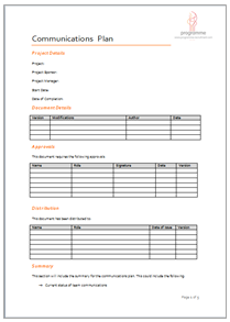 Programme Project Tools Project Planning Document Templates