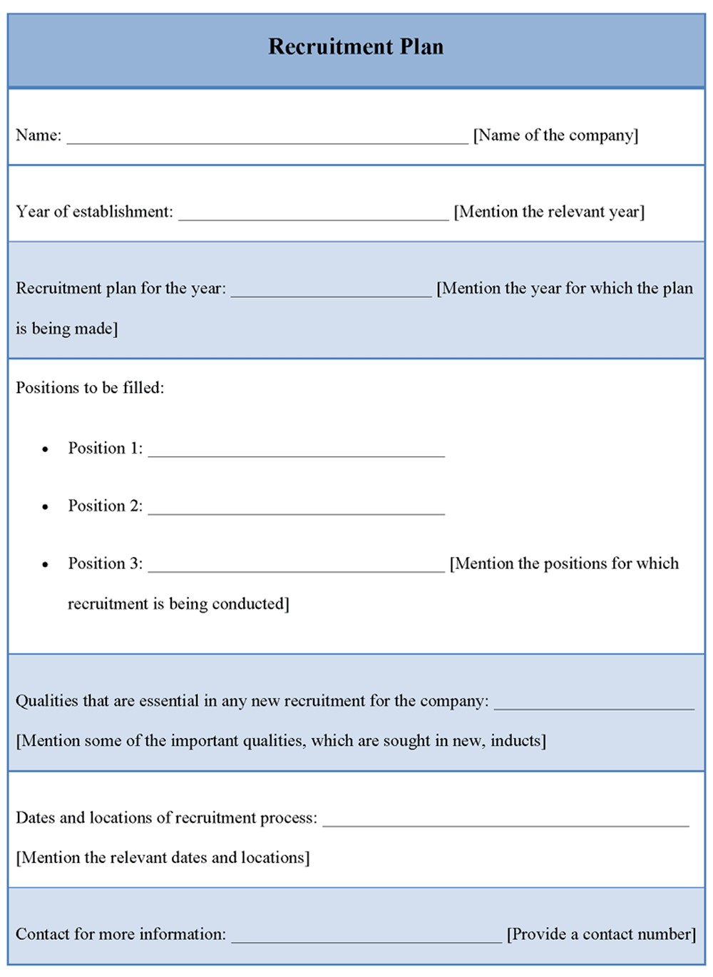 Recruitment Plan Template | Best Business Template