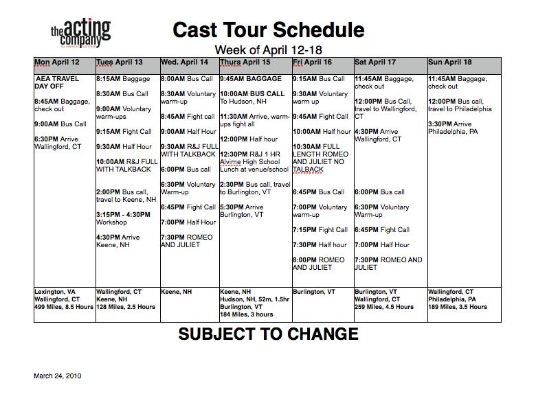 Stage Management Templates HeadsetChatter.com