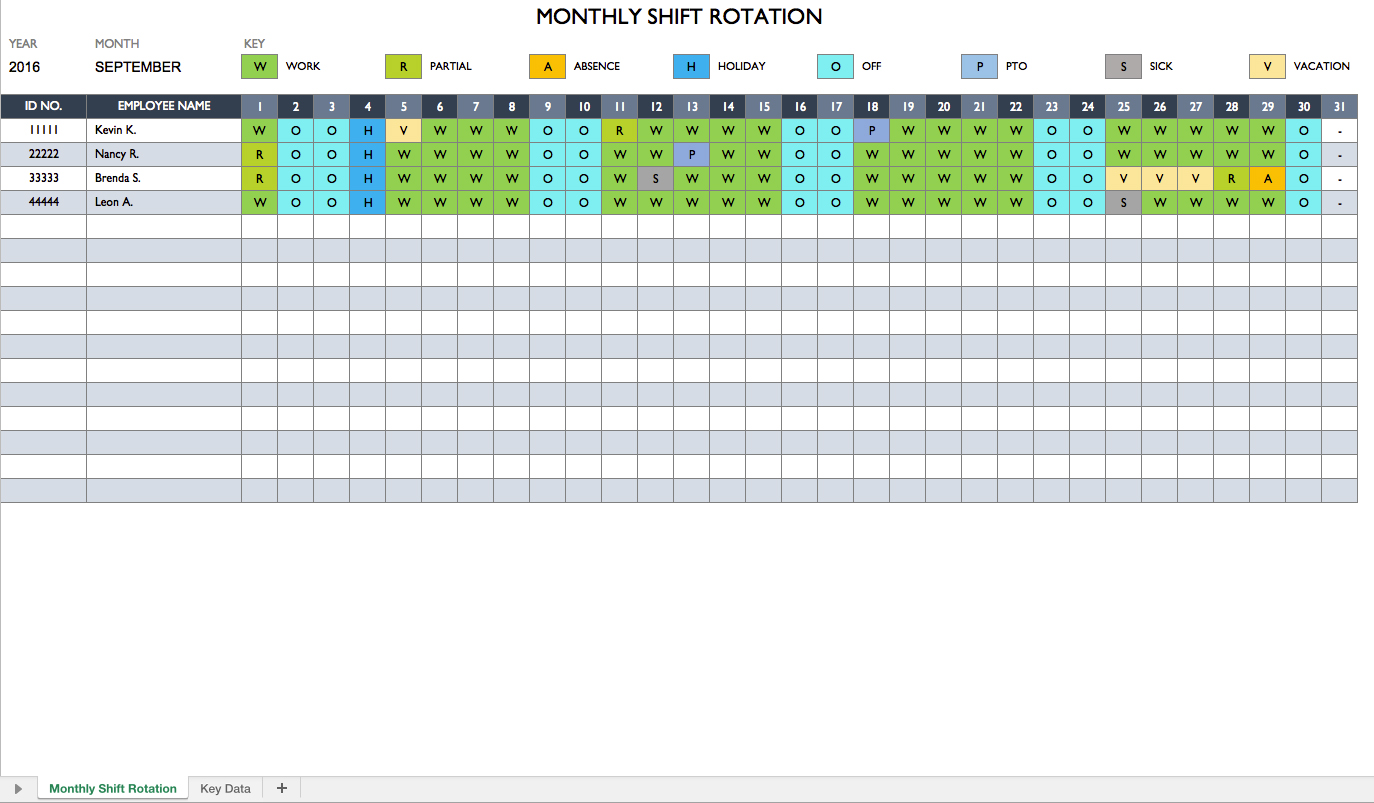 Creating your Employee Schedule in Excel YouTube