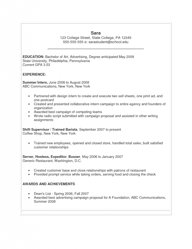 Resume For College Students Still In School | Samples Of Resumes