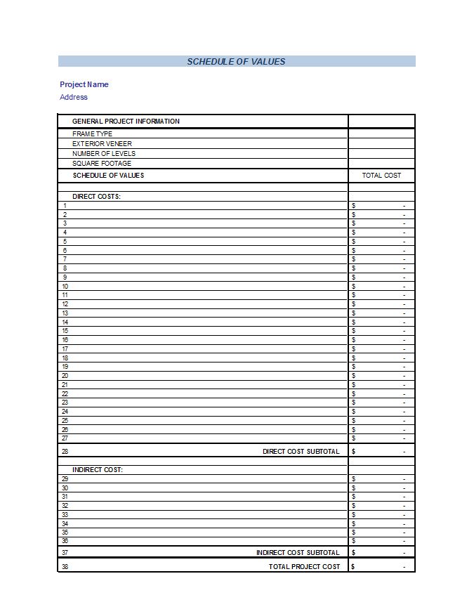 Payment Schedule Template Forms Fillable & Printable Samples for 