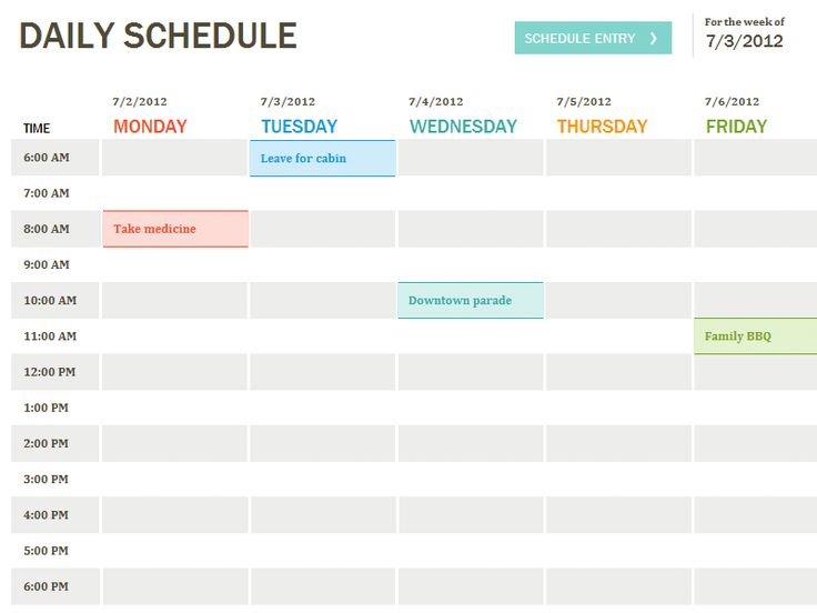 Free Excel Schedule Templates for Schedule Makers