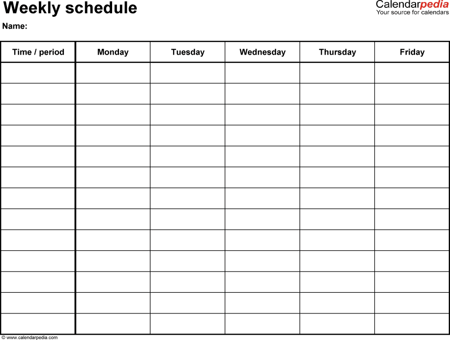 Best 25+ Weekly schedule template excel ideas on Pinterest 