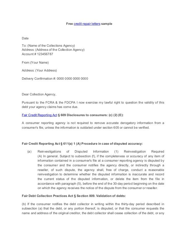 Section 609 Credit Dispute Reviews Planner Template Free