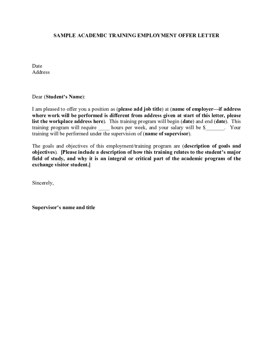 Simple Offer Letter Template 14+ Free Word, PDF Format Download 