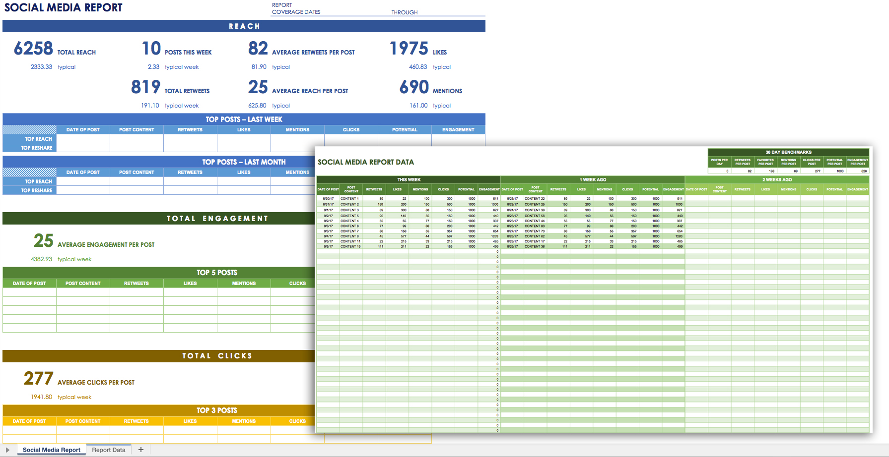 12 Free Social Media Templates Smartsheet