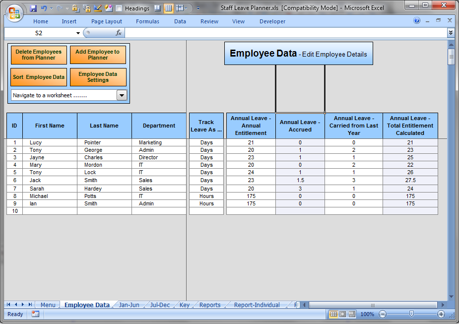 Anual Leave Planner Template: Manage Staff Leave with this Excel 