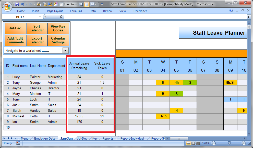 Anual Leave Planner Template: Manage Staff Leave with this Excel 