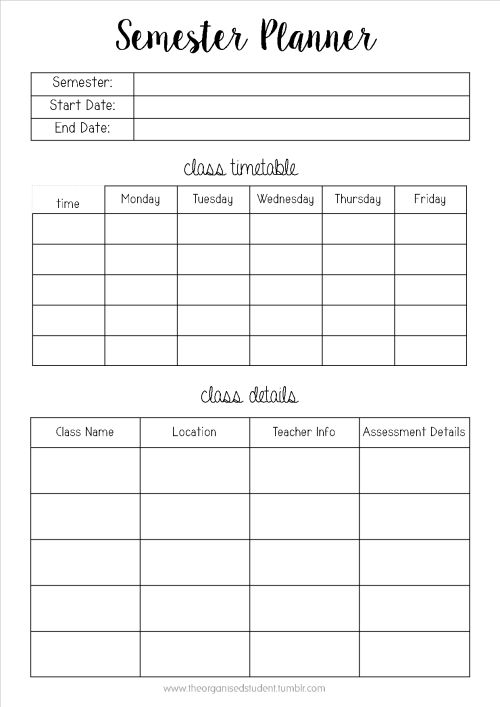 6+ student planner template | weeklyplanner.website