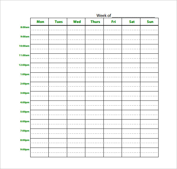 Study Schedule Template – 7+ Free Word, Excel, PDF Format Download 