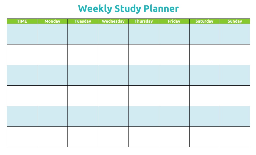 Study Schedule Template – 5 Free Templates | Schedule Templates