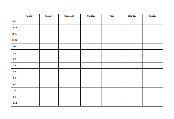 Study Schedule Template – 7+ Free Word, Excel, PDF Format Download 