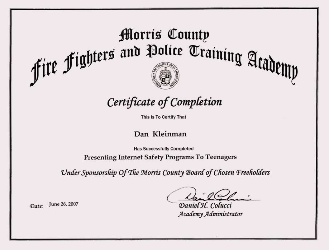 certificate of completion sample doc