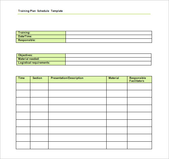 Training Schedule Template – 12+ Free Word, Excel, PDF Format 