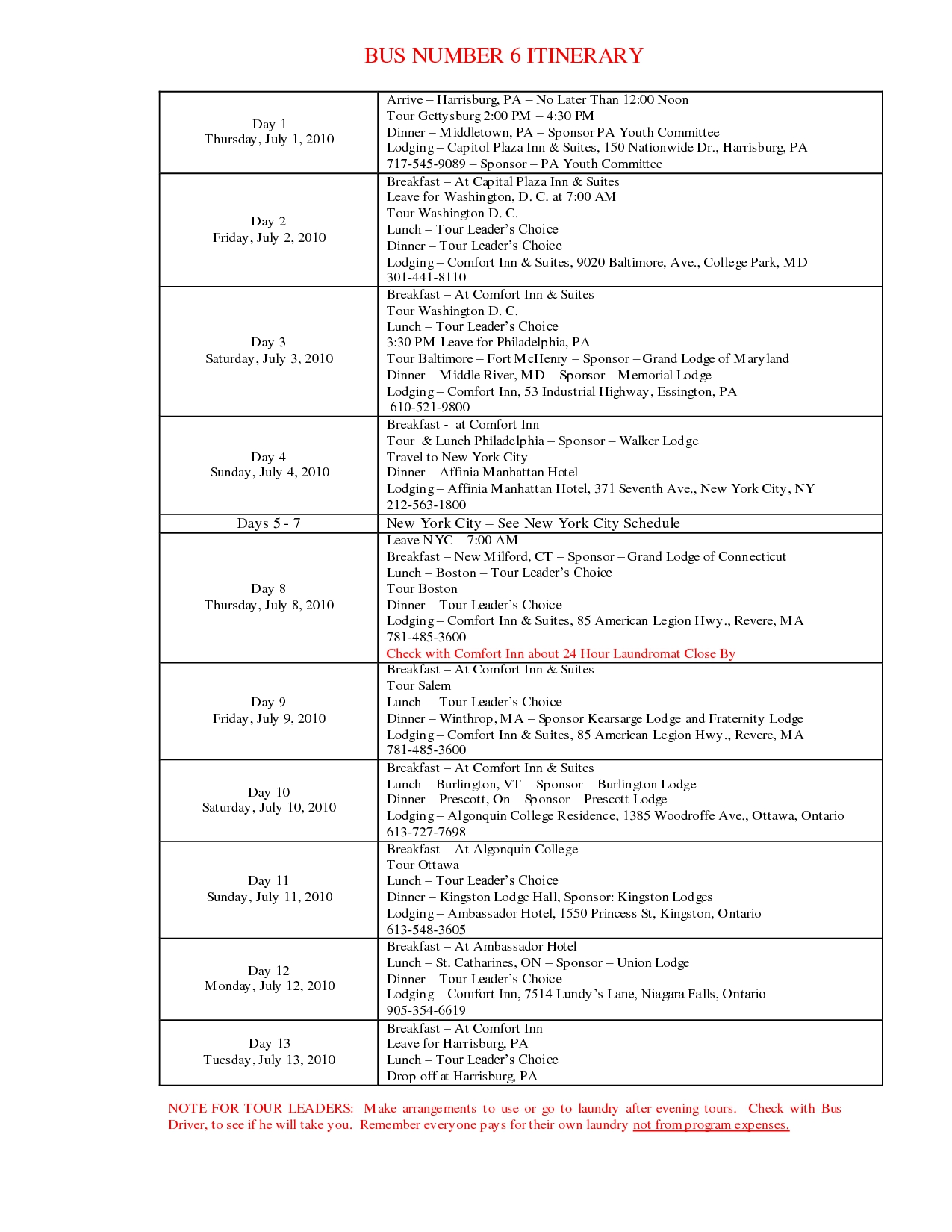 Itinerary Template Microsoft Word | Printable Online Calendar